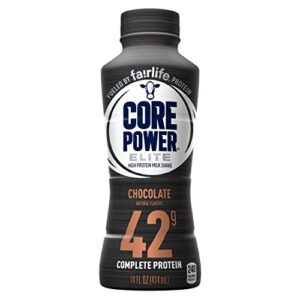 Core Power Elite High Protein Shake (42g), 3 Flavor Variety, Ready To Drink for Workout Recovery, 14 Fl Oz Bottles (Pack of 12)