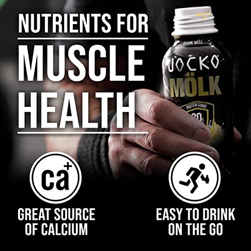 Jocko Mölk Banana Cream Protein Shakes – Naturally Flavored Protein Drinks, KETO Friendly, No Added Sugar, 30g Grass Fed Protein - Protein Shakes Ready to Drink, 12 FL Oz, 12pk