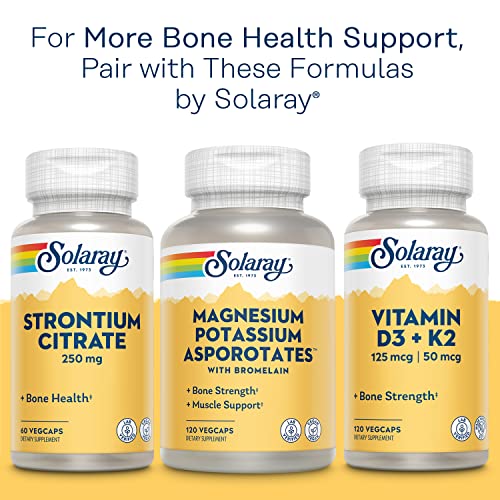 Solaray Calcium Magnesium Zinc Supplement, with Cal & Mag Citrate, Strong Bones & Teeth Support, Easy to Swallow Capsules, Vegan, 68 Servings, 275 VegCaps