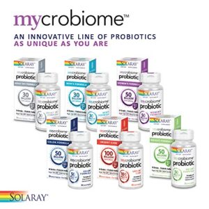 SOLARAY Mycrobiome Probiotic Women’s Formula, 24 Strains Plus Prebiotic Inulin, Specially Formulated for Women, Digestion, Mood & Urinary Tract Support, 50 Billion CFU, 30 Servings, 30 VegCaps