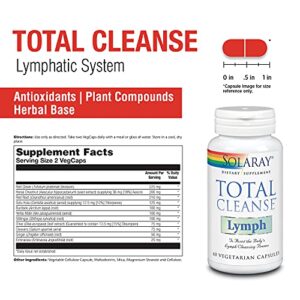 SOLARAY Total Cleanse Lymph | Red Root, Echinacea, Ginger and More for Healthy Cleansing Support | 60 VegCaps, 30 Serv.