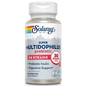 solaray super multidophilus 24 strain probiotic | 30 billion cfu | healthy gut support | 30 serv | 60 enteric vegcaps