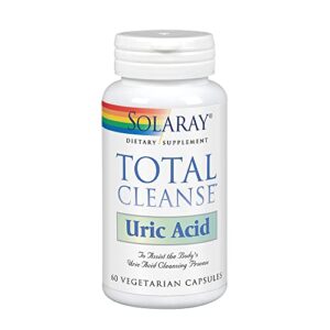 solaray total cleanse uric acid | tart cherry, bromelain, quercetin and more | joint comfort support | vegan | 60 caps