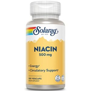 solaray niacin 500 mg, vitamin b-3, 100ct