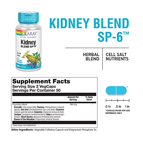 SP-6 Kidney Blend Solaray 100 Caps (Pack of 2)