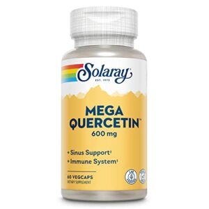 solaray mega quercetin, healthy sinus & immune support & ampk activator, rutin, hesperidin & bromelain, 60 vegcaps