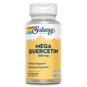 SOLARAY Mega Quercetin, Healthy Sinus & Immune Support & AMPK Activator, Rutin, Hesperidin & Bromelain, 60 VegCaps