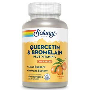 solaray qbc plex chewables | quercetin & bromelain plus vitamin c | immune & respiratory health support | 90ct, 30 serv.