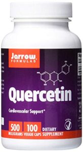 jarrow formulas quercetin 500 mg – supports antioxidant status, cardiovascular health & immune health – dietary supplement – 100 servings (veggie caps) (packaging may vary)