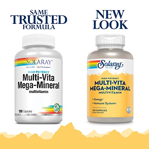 SOLARAY Multi-Vita Mega-Mineral Multi-Vitamin Capsules | 120 Count