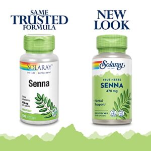 SOLARAY Senna Leaf, Veg Cap (Btl-Plastic) 470mg | 100ct