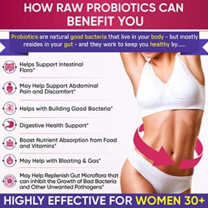 Dr. Formulated Raw Probiotics for Women 100 Billion CFUs with Prebiotics, Digestive Enzymes, Approved Women's Probiotic for Adults, Shelf Stable Probiotic Supplement Capsules