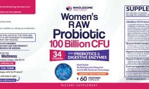 Dr. Formulated Raw Probiotics for Women 100 Billion CFUs with Prebiotics, Digestive Enzymes, Approved Women's Probiotic for Adults, Shelf Stable Probiotic Supplement Capsules