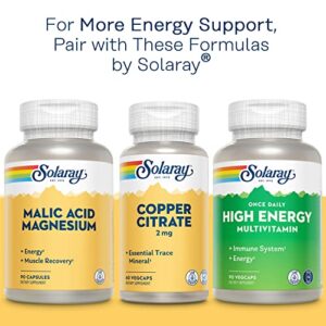 SOLARAY Vitamin B-Complex, Healthy Energy & Red Blood Cell Formation Support & More, 100 Servings, 100 VegCaps