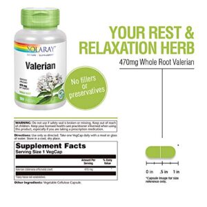 SOLARAY Valerian 470mg | Relaxation Support (180 CT)