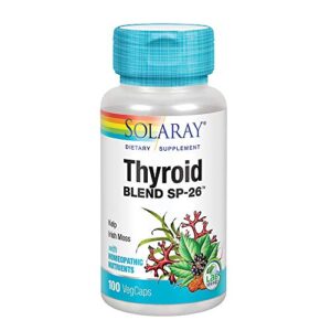 solaray thyroid blend sp-26 | herbal blend w/ cell salt nutrients to help support healthy thyroid function | non-gmo, vegan | 100 vegcaps