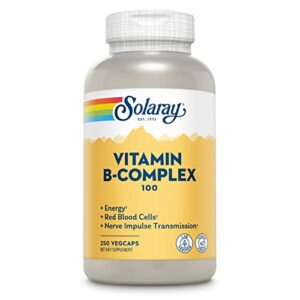 solaray b complex supplement, 100mg, 250 count