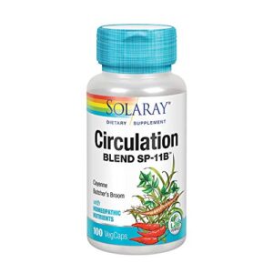 SOLARAY Circulation Blend SP-11B | Herbs & Cell Salt for Healthy Circulatory System Support | 50 Servings | 100 VegCaps