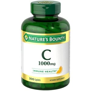 nature’s bounty vitamin c caplets, 1000 mg supplement, 300 count
