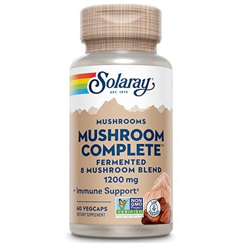 Solaray Fermented Mushroom Complete 1200 mg | Healthy Immune Function Support | 30 Serv | 60 VegCaps