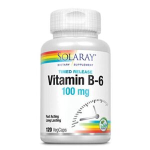 solaray b-6 tstr supplement, 100mg | 120 count
