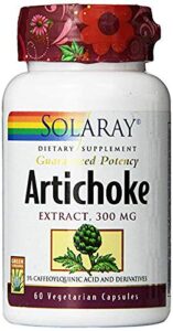 solaray artichoke leaf extract, 300mg, 60 count (2 pack)