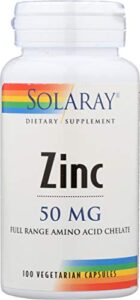 solaray zinc amino acid chelate 50 mg vcapsules, 100 count