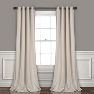 Lush Decor Insulated Grommet Blackout Curtains Panel Pair, 52"W x 95"L, Wheat