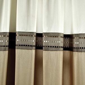 Lush Decor Terra Window Curtain Panel Pair, 84" L x 54" W, Beige & Ivory