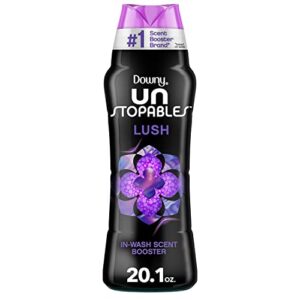 downy unstopable laundry scent booster beads for washer, lush, 20.1 oz