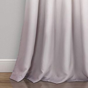 Lush Decor Umbre Fiesta Curtains Room Darkening Window Panel Set for Living, Dining, Bedroom (Pair), 95” x 52”, Blush and Gray, L, Blush & Gray