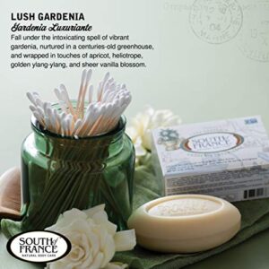 Lush Gardenia Clean Bar Soap by South of France Clean Body Care | Triple-Milled French Soap with Organic Shea Butter + Essential Oils | Vegan, Non-GMO Body Soap | 6 oz Bar – 4 Pack