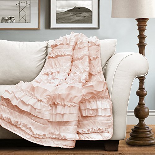 Lush Decor Lush Décor Belle Throw, 60 inch x 50 inch, Pink Blush, 60" X 50"