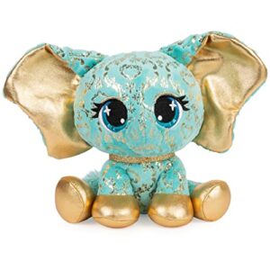 gund p.lushes designer fashion pets bella l’phante limited edition elephant stuffed animal, turquoise/gold, 6”