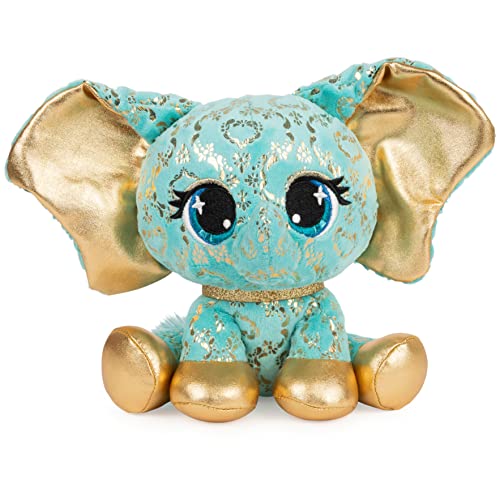 GUND P.Lushes Designer Fashion Pets Bella L’Phante Limited Edition Elephant Stuffed Animal, Turquoise/Gold, 6”