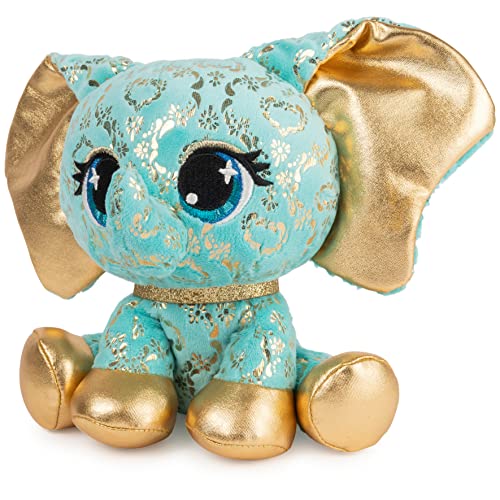 GUND P.Lushes Designer Fashion Pets Bella L’Phante Limited Edition Elephant Stuffed Animal, Turquoise/Gold, 6”