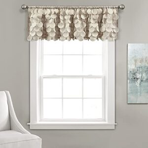 lush decor gigi window curtain valance, 14″ long x 70″ wide, wheat