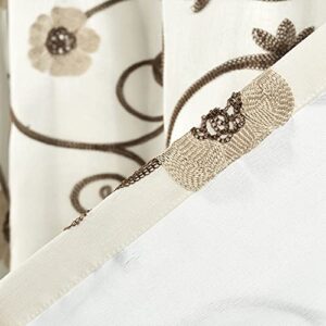 Lush Decor Royal Garden Window Curtain Valance, 18" x 42", Neutral