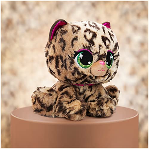 GUND P.Lushes Designer Fashion Pets Sadie Spotson Leopard Cat Plush, Premium Stuffed Animal, Black and Pink, 9”