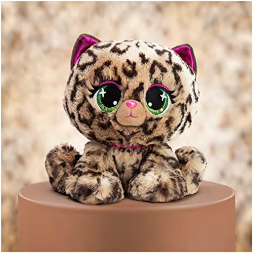 GUND P.Lushes Designer Fashion Pets Sadie Spotson Leopard Cat Plush, Premium Stuffed Animal, Black and Pink, 9”