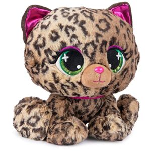 GUND P.Lushes Designer Fashion Pets Sadie Spotson Leopard Cat Plush, Premium Stuffed Animal, Black and Pink, 9”