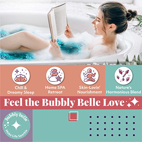 Bubbly Belle Bath Bombs XXL Gift Set, 12 Extra Large Handmade Aromatherapy Fizzies with Essential Oil Blends and Epsom Salt, Vegan for Women, Men, Kids