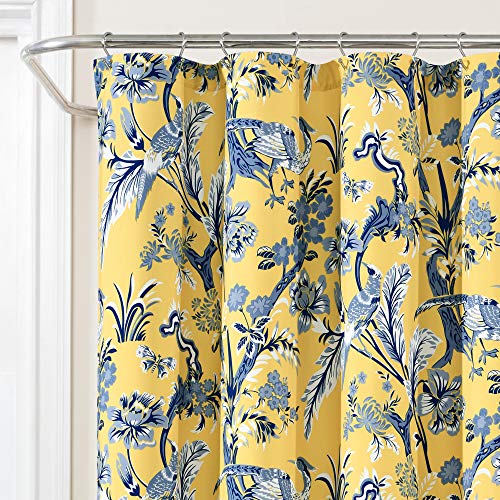 Lush Decor Dolores Shower Curtain, 72" x 72", Yellow