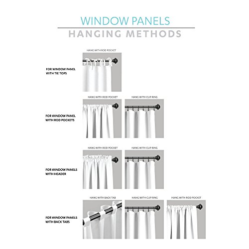 Lush Decor Avon Window Curtain Ivory Panel for Living, Dining Room, Bedroom (Single), 54"W x 84"L, Ivory