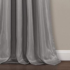 Lush Decor Night Sky Window Curtain Panel for Living, Bedroom, Dining Room (Single Curtain), 42"W x 84"L, Silver & Black