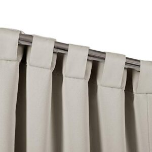 Lush Decor Insulated Back Tab Blackout Window Curtain Panel Pair, 84" L x 52" W, Wheat