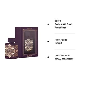 Lattafa Perfumes Bade'e Al Oud for Glory EDP - Eau de Parfum 100ml (3.4 oz) | Agarwood, Patchouli, Blend of Spicy Pepper & Classic | Turkish / Bulgarian Rose, & Jasmine | Vanilla, Amber, & Oud