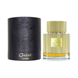 qaa’ed unisex edp | oriental alchemy | opens with energizing oud fragrance with oriental notes, it’s the perfume you can fall in love with the first smell | by lattafa perfumes (qaa’ed – 100 ml)