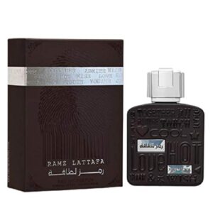 Ramz Lattafa Silver for Men EDP - Eau De Parfum 100ML (3.4oz) | Warm & Bold | Elegant Blend with Heliotrope, Guaiac Wood, Star Anise, and Tonka Beans | Everyday Essential | by Lattafa