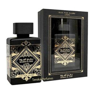 bade’e al oud for glory edp – eau de parfum 100ml (3.4oz) | oriental alchemy | niche scent that opens with spicy notes over base notes of agarwood and patchouli | by lattafa perfumes (bade’e al oud for glory)